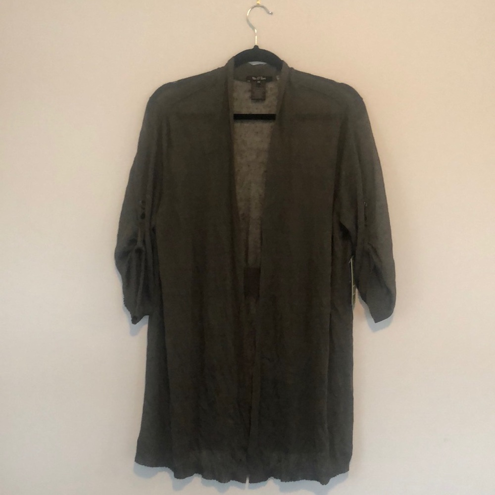 Nic and Zoe olive green cardigan